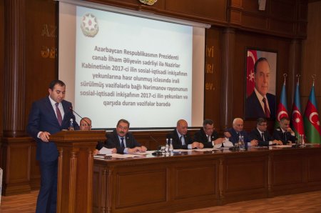 “Nərimanov rayonunun sosial-iqtisadi inkişafının 2017-ci ilin yekunlarına və qarşıda duran vəzifələr”ə həsr olunmuş Nərimanov Rayon İcra Hakimiyyəti başçısı yanında Şuranın geniş iclası keçirilib.